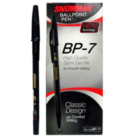 

CUCI GUDANG PULPEN BALLPOINT PEN SNOWMAN 7mm BP 7 12 pcs