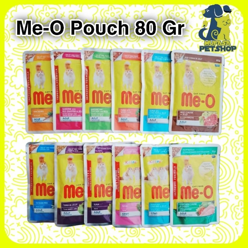 Meo pouch 80 gr makanan kucing basah / meo pouch kitten / meo pouch adult