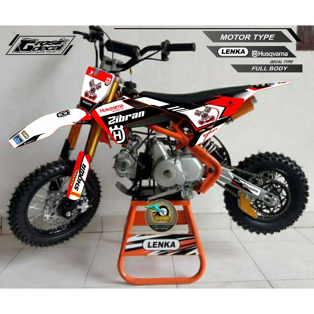 Decal Mini trail Lenka 110cc Full body Dekal Mini Trail Lenka 110cc Full Body bebas Reques