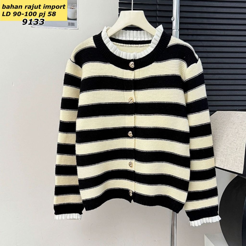 DAFASIONWANITA 9133 / Blouse / Blouse Rajut / Blouse Import / Blouse Rajut Import / Blouse Kekinian