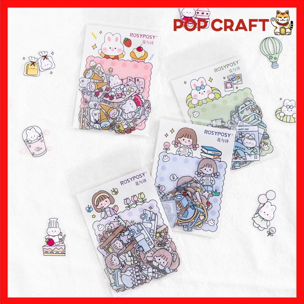

PC 1 Pack 40pcs Stiker Rosyposy Terbaru Rosyposy Stiker Pack Edisi Snack Stiker DIY Kreatif RP10