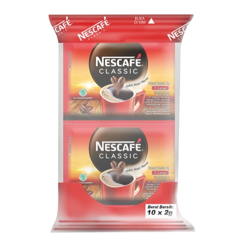 

Nescafe kopi klasik classic Coffee 10 sachet x 2 gram