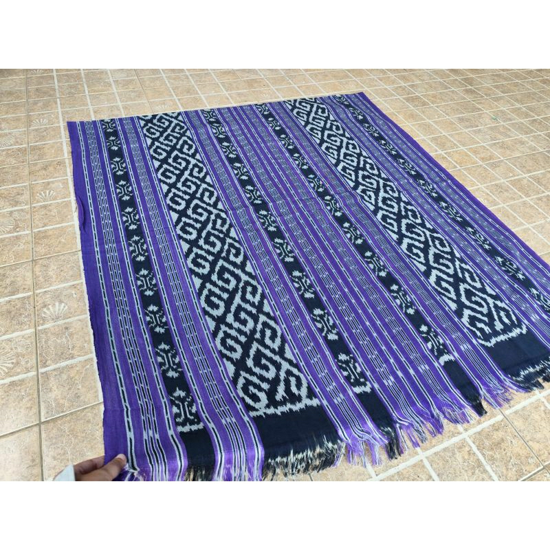 Kain Tenun Toraja Ungu Maroon Biru Merah Tradisional Ukuran 120 x 240 cm Ready Stok