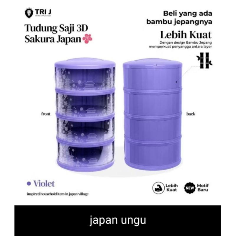 ( COD ) ✅ Tudung saji 4 susun TRI J / tudung saji makanan 4 susu food grade / tudung saji murah 4 su