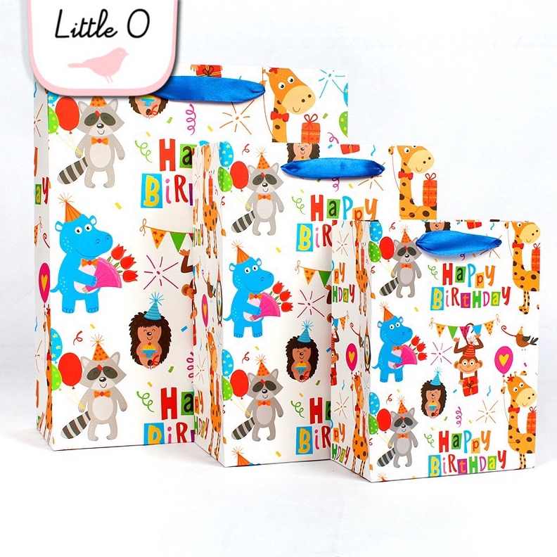 

Hemat 25 Little O FREE Name Tag Cute Animal Birthday Paper Bag Kantong Kertas Ultah Anak