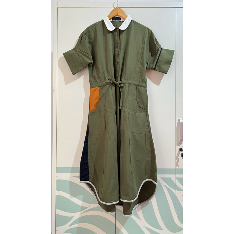 Oline Workrobe green-army dress