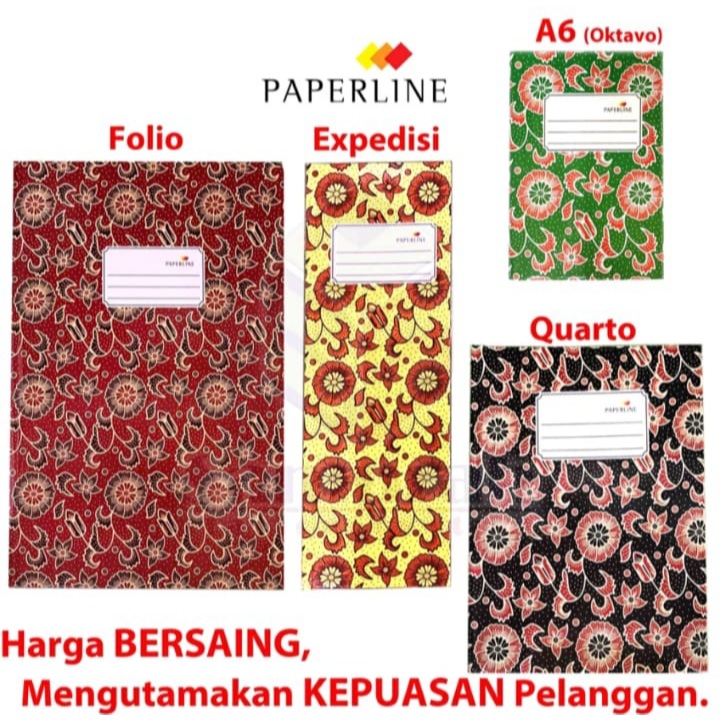 

Buku HardCover PAPERLINE OKTAVO / QUARTO / EKSPEDISI / FOLIO Isi 100 Lembar