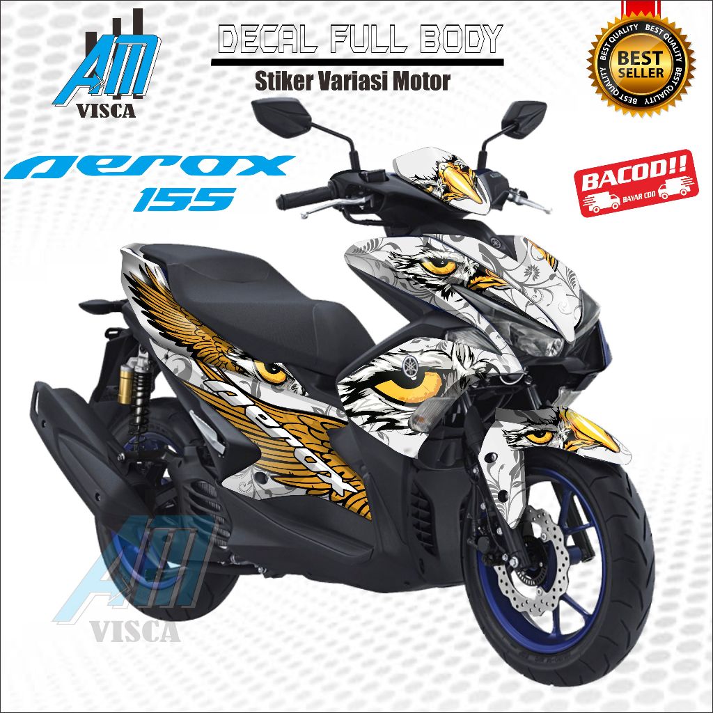 Decal Aerox 155 Old Full Body Stiker Yamaha Aerox 155 Old Sticker Aerox Variasi Motif Mata Elang