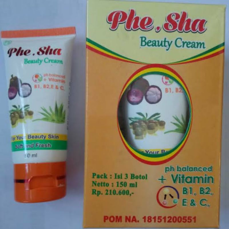 Phe Sha beauty cream kemasan tube