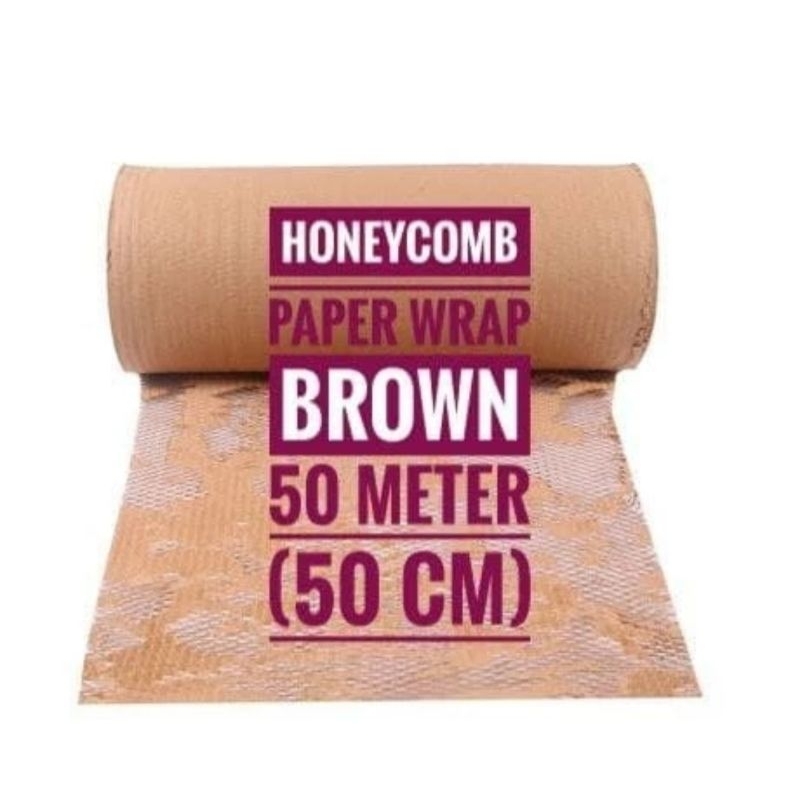 

Honeycomb Bees wrap kertas wrapping paper craft coklat brown grosir 50cm x 50M murah ori