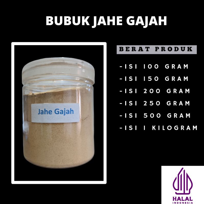 

Jahe gajah bubuk 100% original