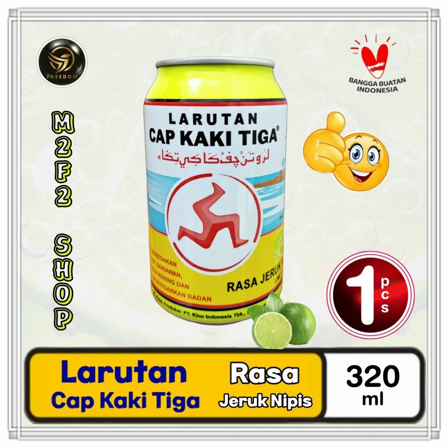 

Larutan Penyegar Cap Kaki Tiga Kaleng Jeruk Nipis - 320 ml (Kemasan Satuan)