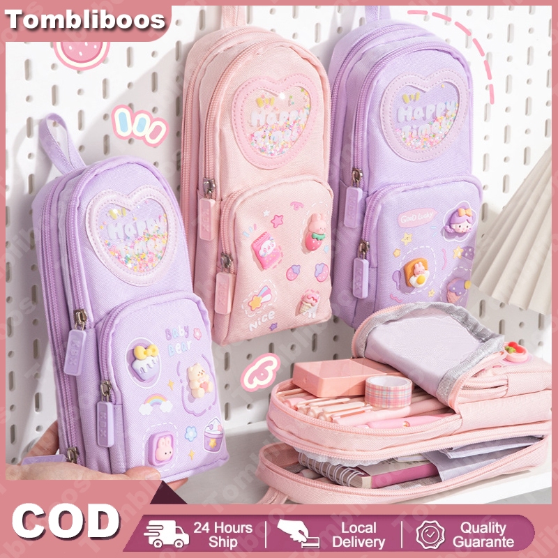 

rtc COD PENCIL CASE HIASAN GLITTER KARAKTER 3D MODEL TAS LUCU KOREA KAPASITAS BESAR