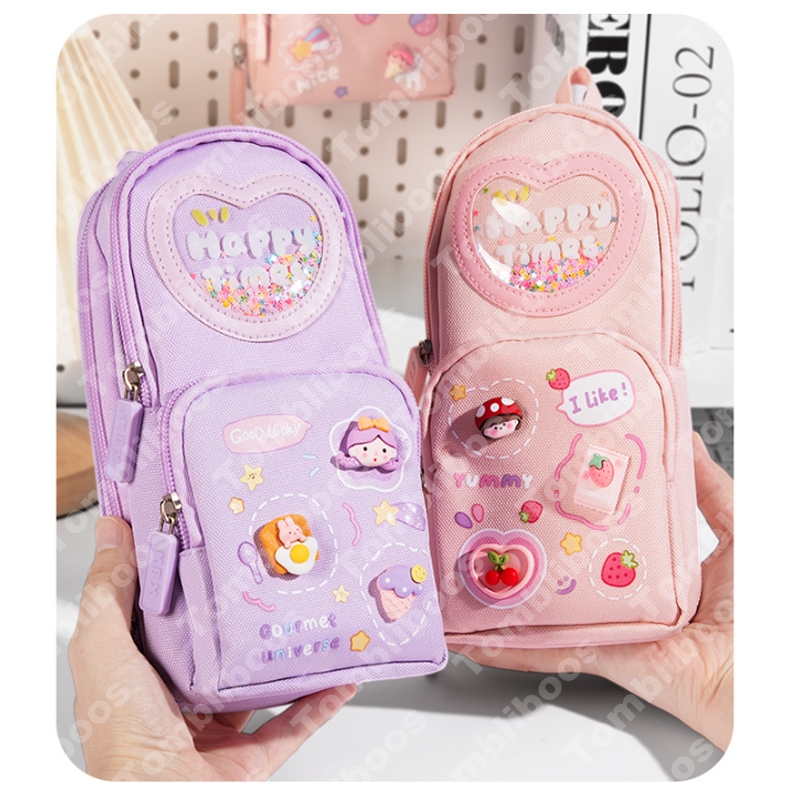 

ATH COD PENCIL CASE HIASAN GLITTER KARAKTER 3D MODEL TAS LUCU KOREA KAPASITAS BESAR