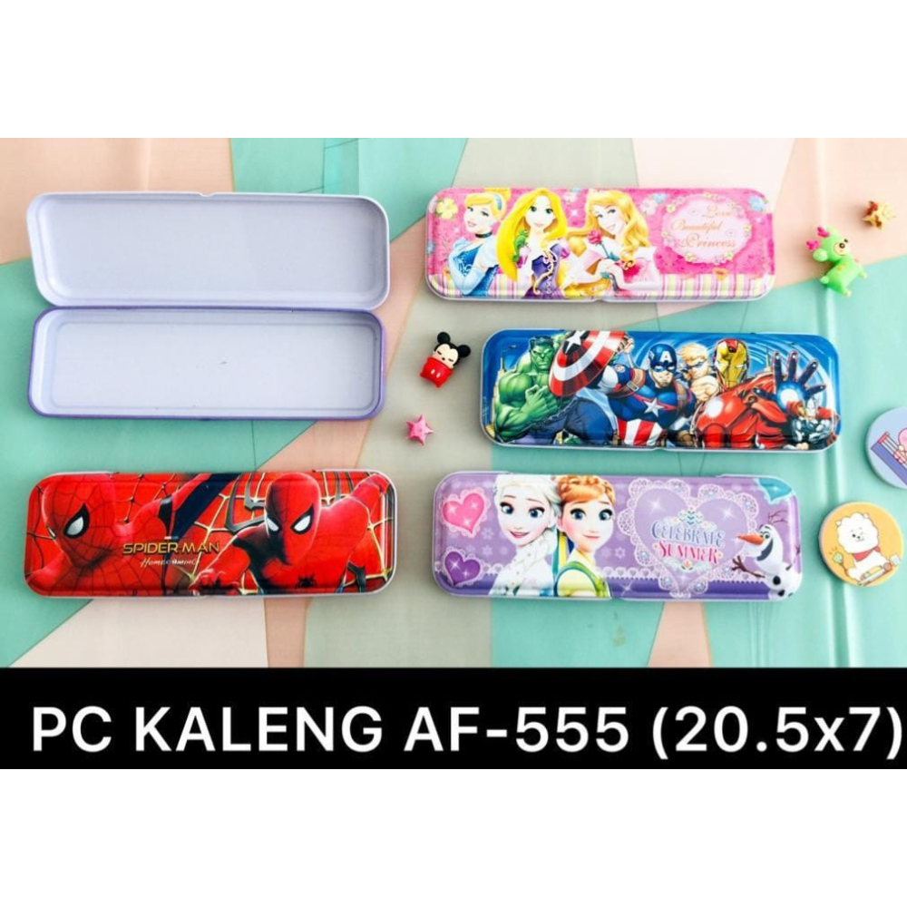 

Tempat Pensil Kaleng Karakter Fancy AF-555 Frozen Princess Spiderman Avengers