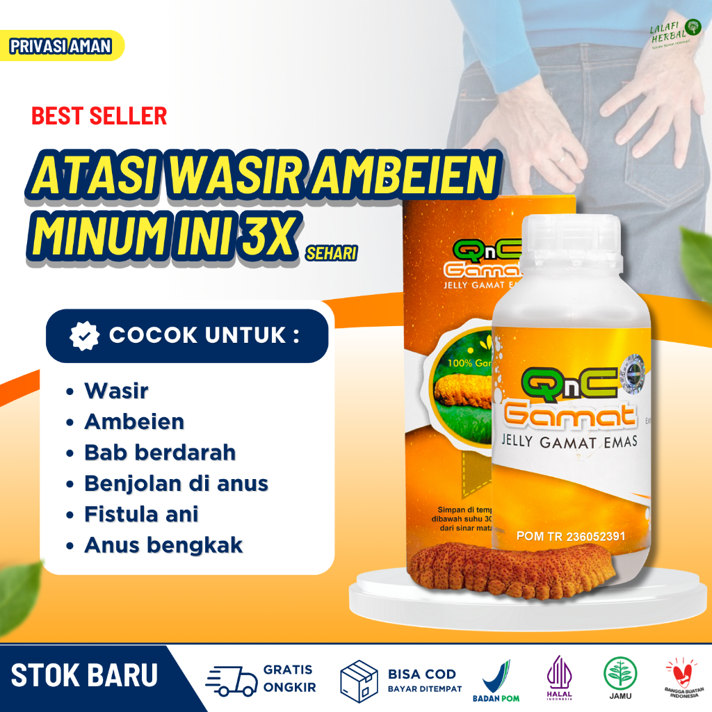 Obat Abses Perianal Anus Bengkak Bernanah Fistula Ani QNC Jelly Gamat