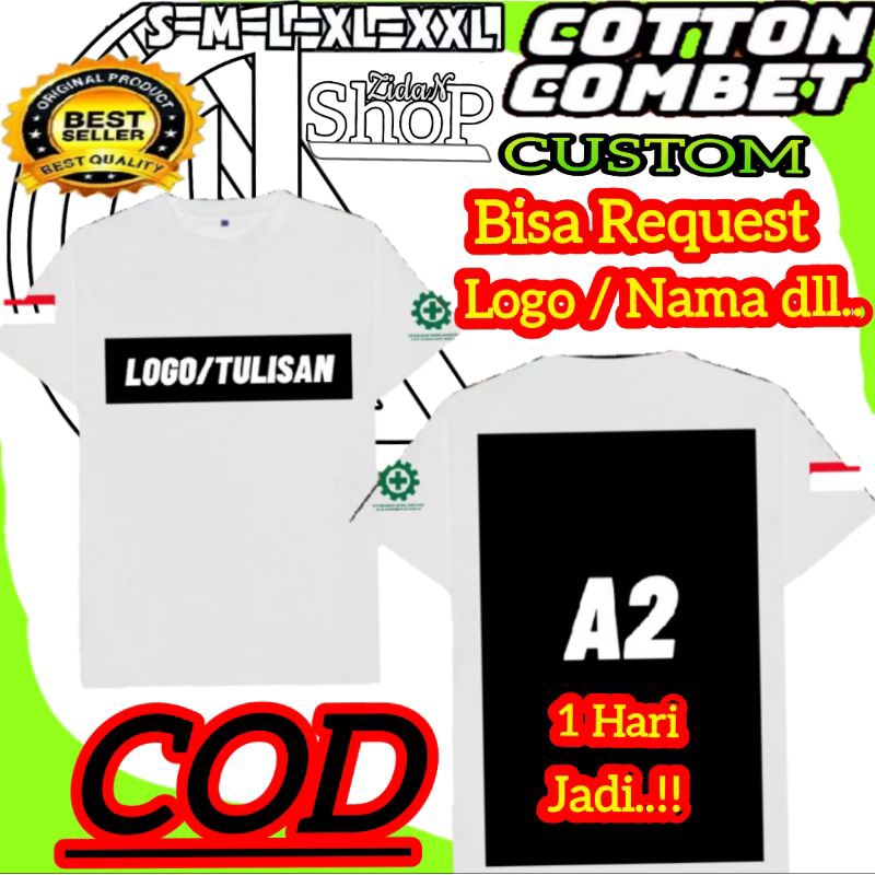 Baju Kaos Custom ANAK &DEWASA Sablon Depan& Belakang, Bebas Request / Desain Sendiri