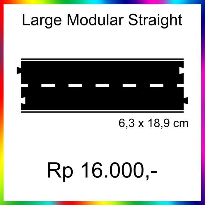 Track Road Akrilik Diorama Tomica/Hotwheels Large Straight Modul