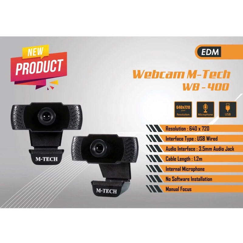 Webcam komputer dan laptop Mtech WB 400 720p