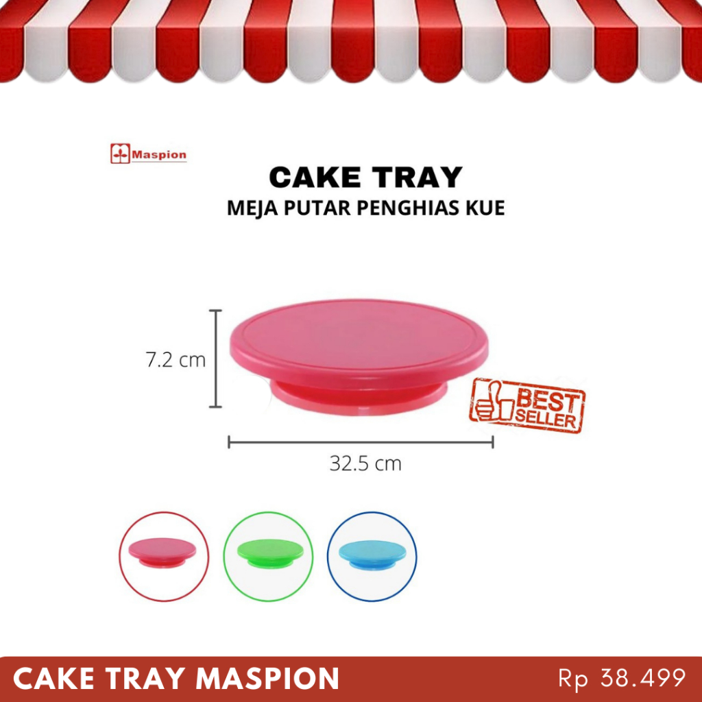 Meja Putar Kue - Meja Putar Dekorasi Hias Kue - Cake Tray Dekorasi Maspion - Meja Putas Hias Kue