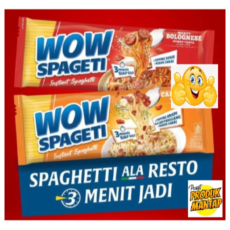 

Pasta Wow Spageti Instan Spagetti (5pc) / Spagetti WOW