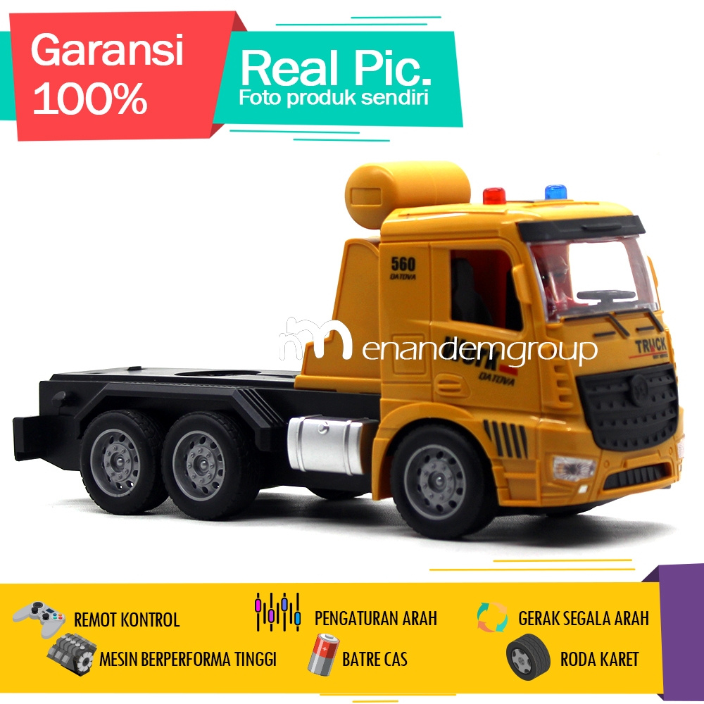 Mainan Mobil Remot Kontrol RC Truk Kontainer Tracktor Head