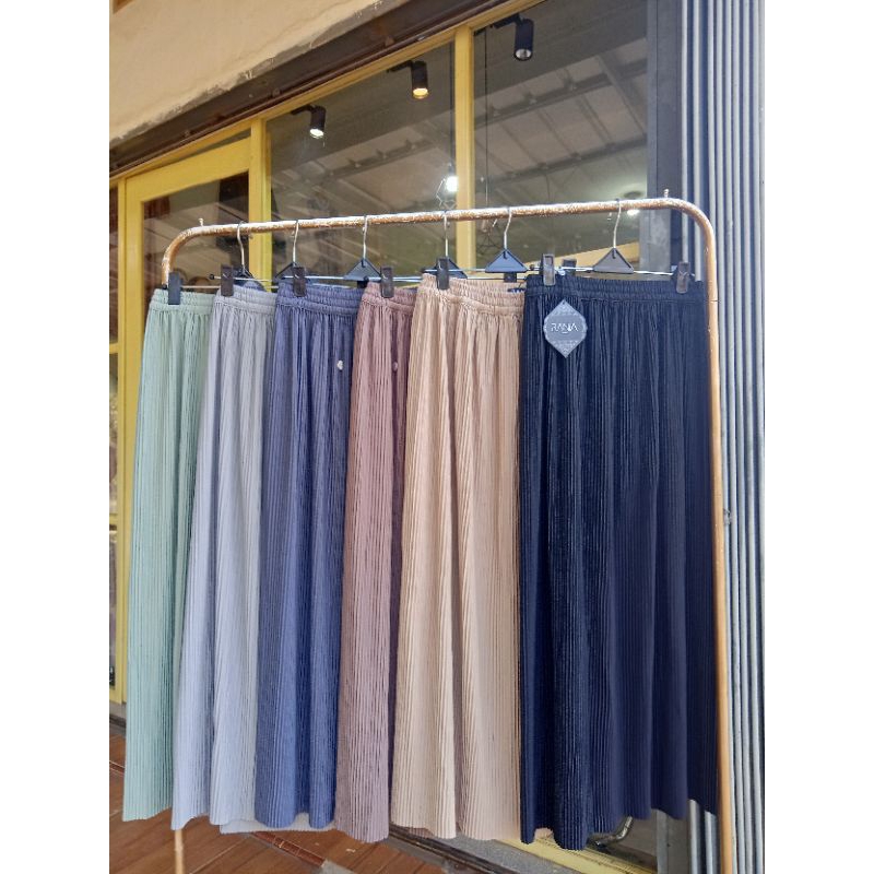 Rok plisket lidi  Span lurus By chyechy butik❤️