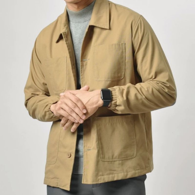 Trucker Canvas Jacket Light Cream