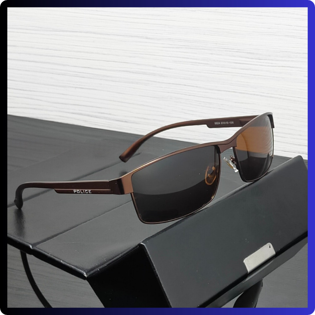 KACAMATA POLICE P 24 TITANIUM POLARIZED ANTISILAU ANTIRADIASI INDOOR OUTDOOR UNISEX