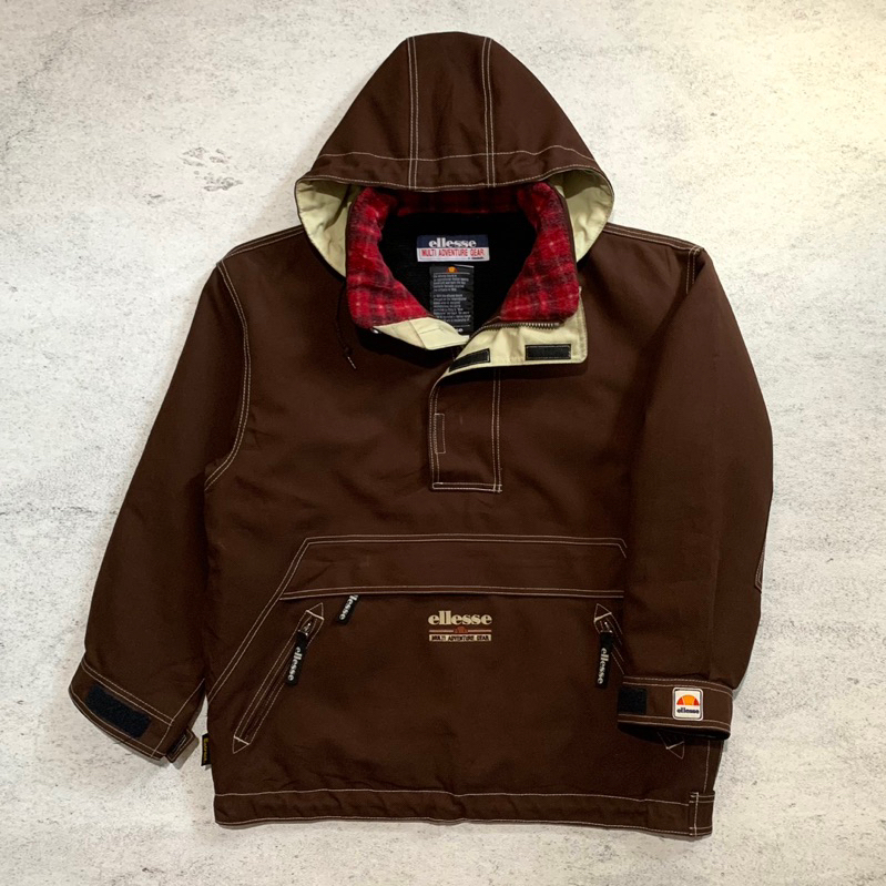 ELLESSE Vintage Multi Adventure Gear Cagoule Anorak Ski Jacket .  RARE ITEM