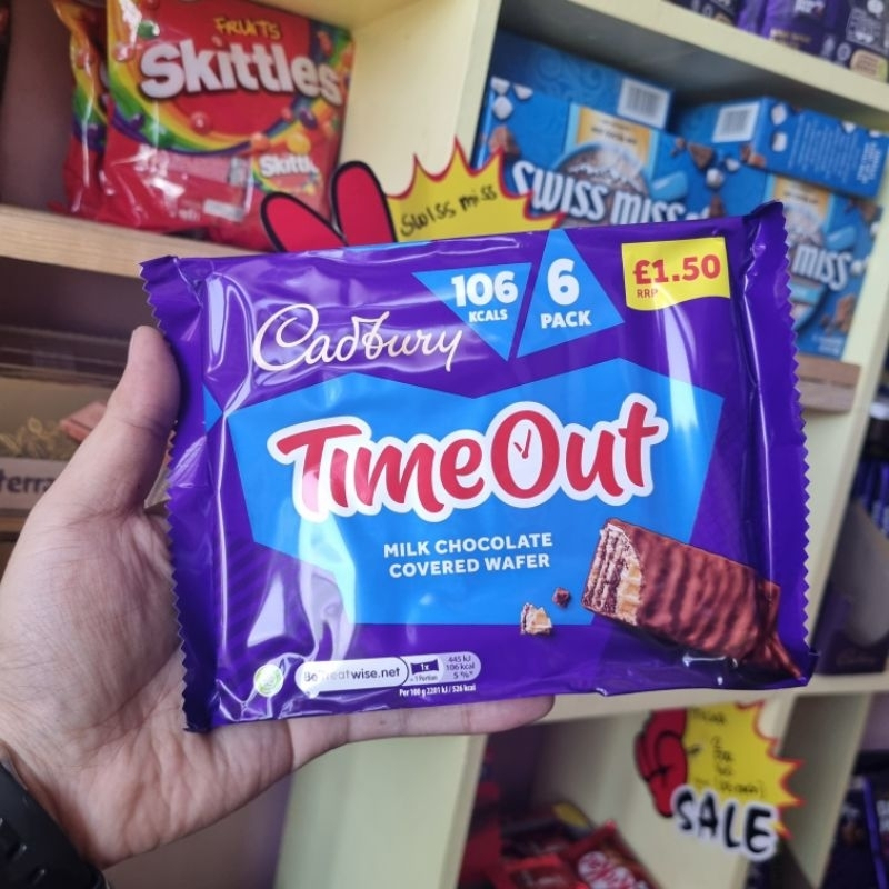 

COKELAT [READYSTOCK EXP 10/25] FUN SIZE | Cadbury Timeout Chocolate Bar 6 Pieces, 127g | time out Wafer READYSTOCK SIAP KIRIM | Produk Import Jastip Coklat Cokelat Coklat Original Malaysia Oleh-Oleh Jastip Malaysia Trusted Ready Stock Readystock