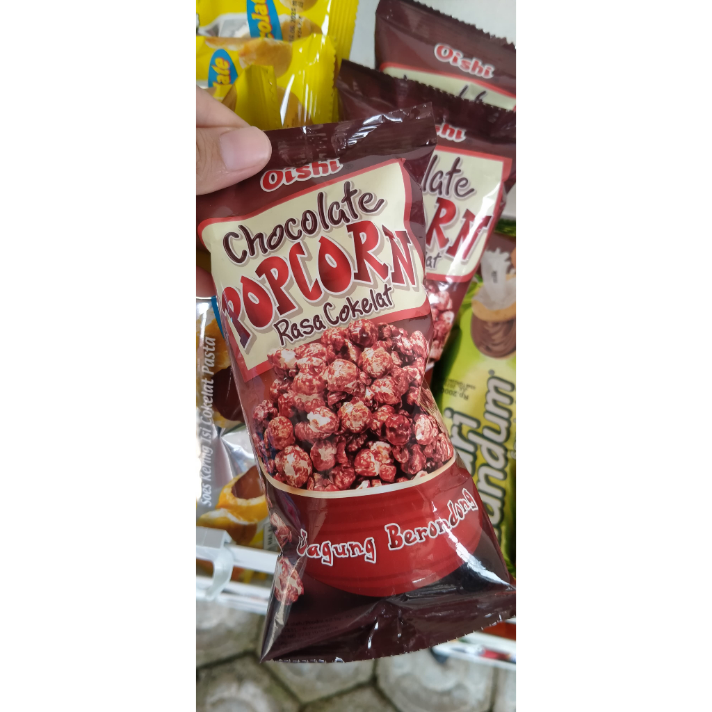 

Oishi Popcorn Coklat Oishi Popcorn Caramel Renceng isi 10pcs