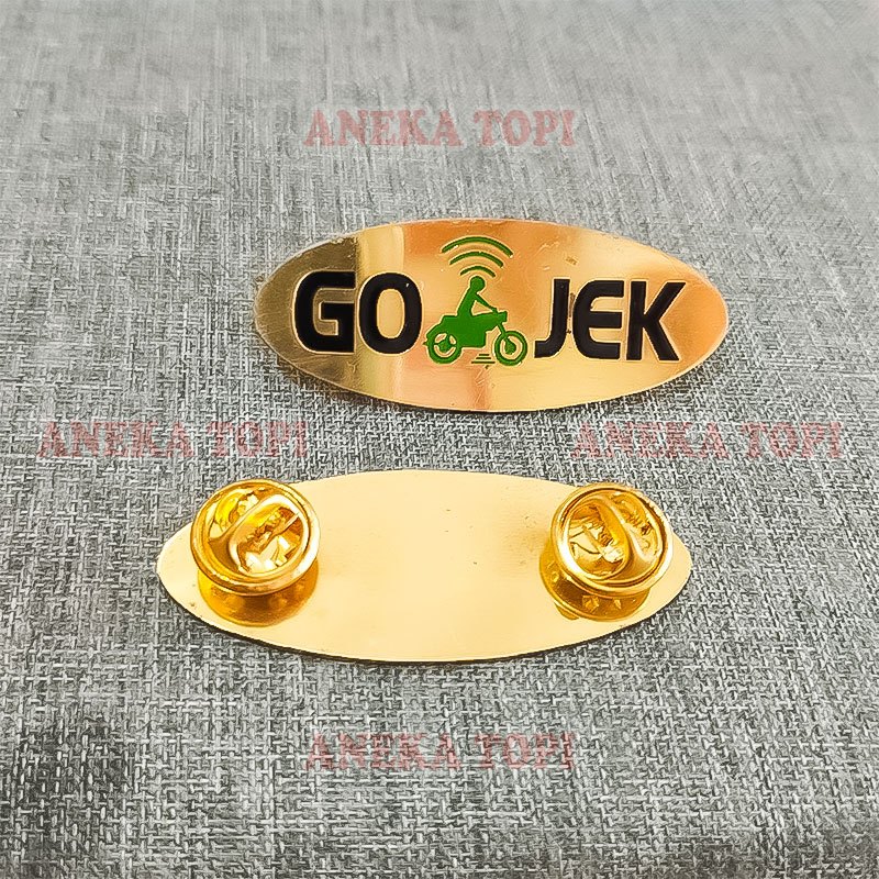 Pin Gojek Oval Pin Bros Logo Gojek Pin Komunitas Ojol - Aneka Topi