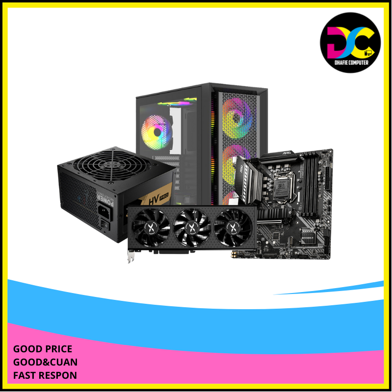 PC RAKITAN GAMING MURAH INTEL / i7-10700F / RX6600XT / 32GB / DHAFIE COMPUTER