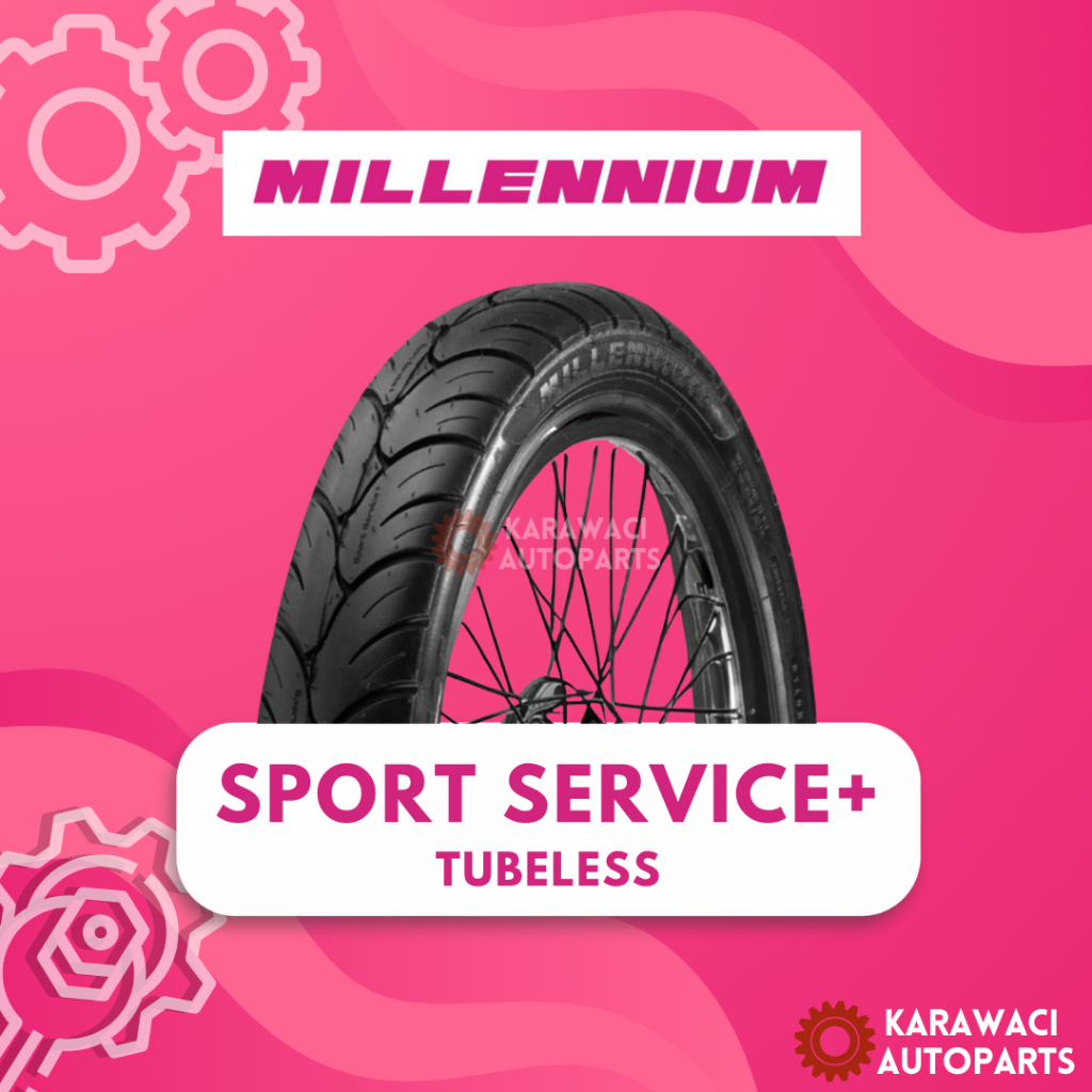 [FREE PENTIL] Ban Motor Matic Tubeless Millennium SPORT SERVICE+ Ring 17 ( 70/90-17 | 80/90-17 | 90/