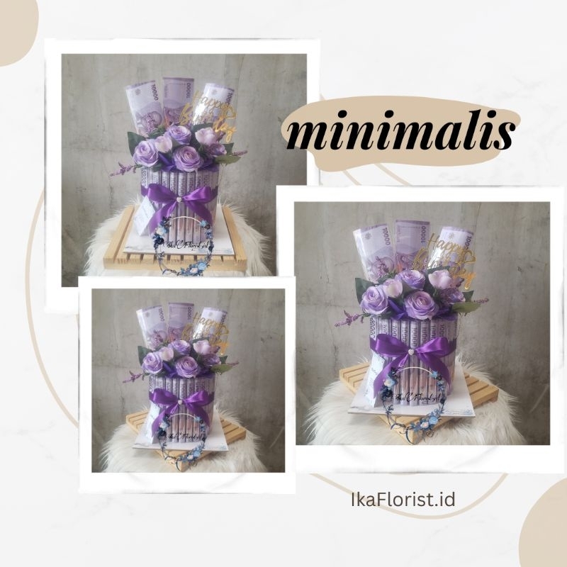 MONEY CAKE FLOWER / KUE UANG MAINAN BUNGA, BISA DIKIRIM KEMANA AJA