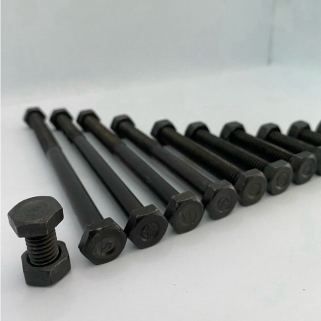 Baut Mur Hex UNC 3/8 Inch / Baut Mur UNC Hitam 3/8 / Baut Mur Hitam 3/8 inch / Kunci Pas 14