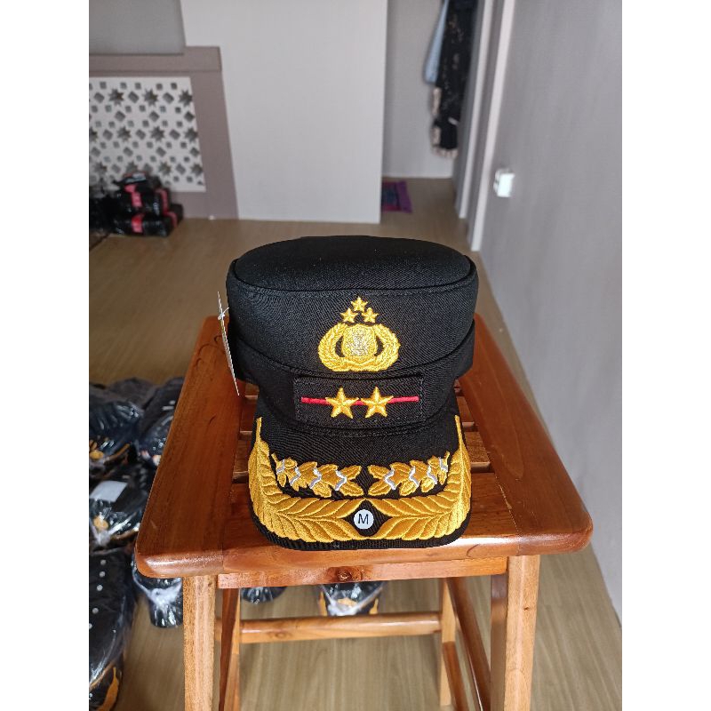 jual topi komando polri PATI topi jendral mrek zona militer terbaru premium