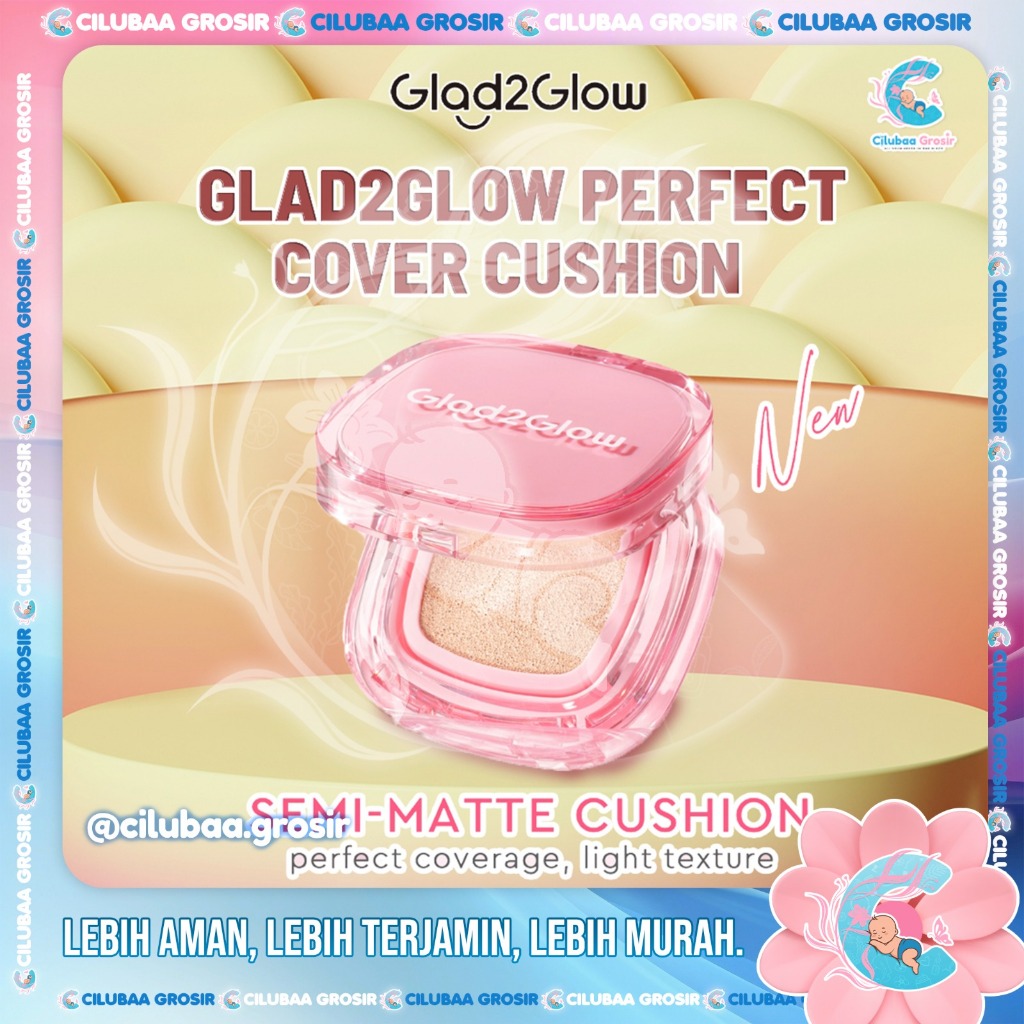 GLAD2GLOW Perfect Cover Cushion 11g || Glad2Glow Semi-Matte Cushion Oil-Control Waterproof Finish Po