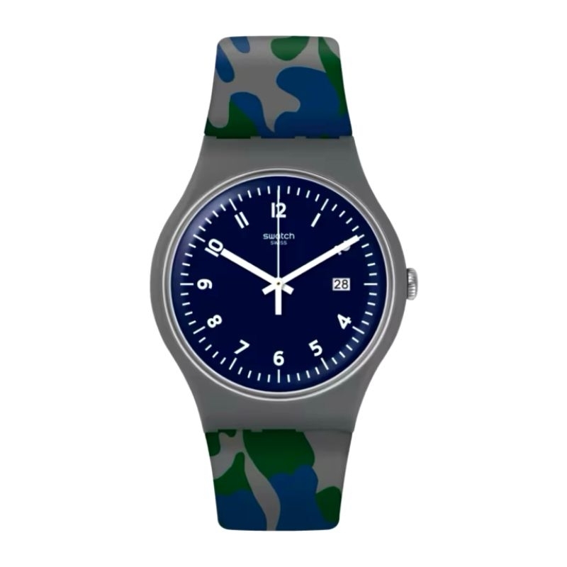 Jam Tangan Pria SWATCH CAMOUGREEN SUOM400 Original