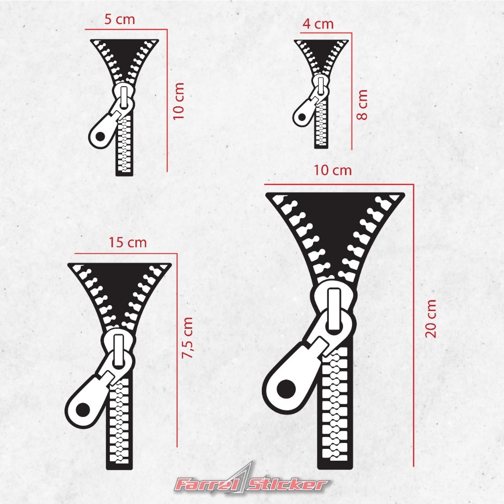 

Sticker Zipper Stiker Resleting Mobil Motor Handphone Laptop