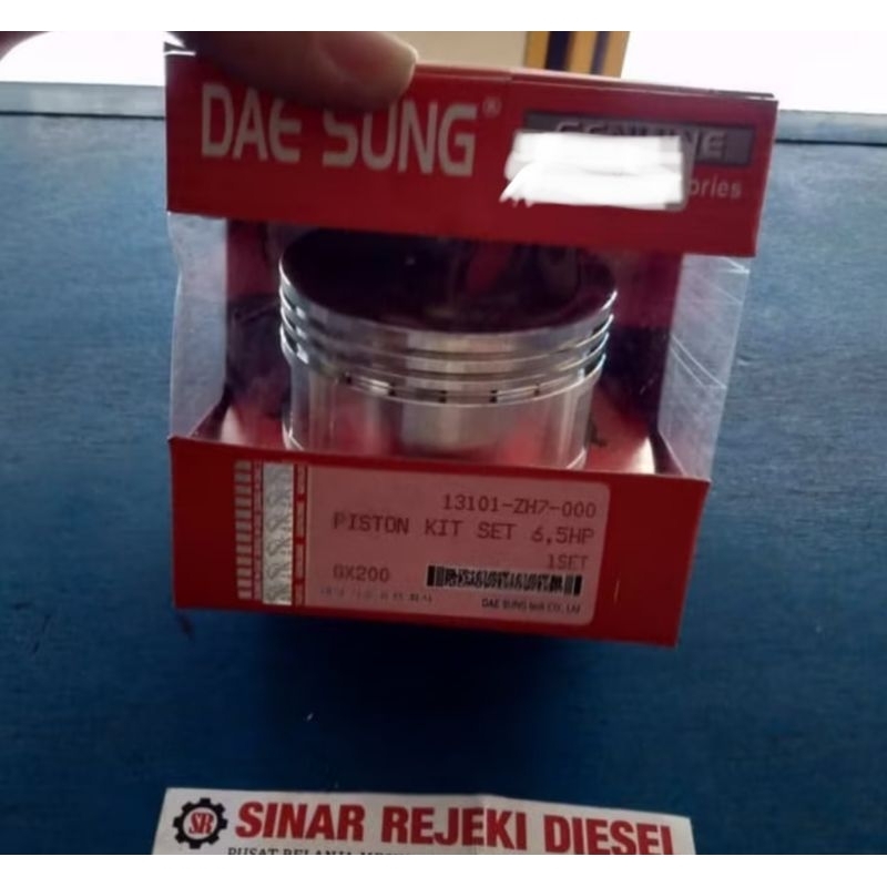 Piston Kit Seker Seher Torak Set Mesin GX200 Standar DaeSung Dae Sung