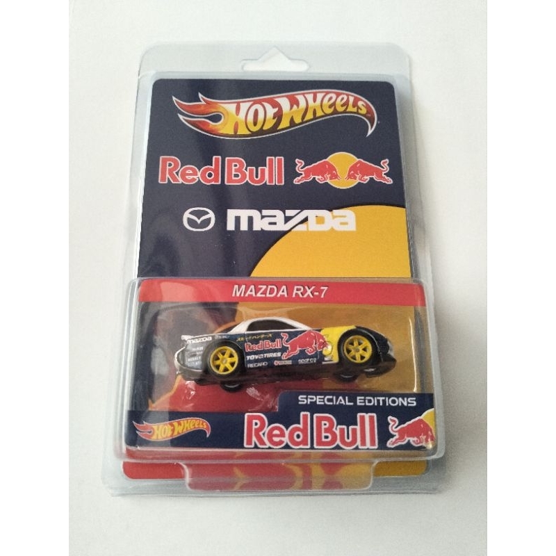 Diecast Custom 1/64 Mazda RX-7 RedBull + Card Protektor