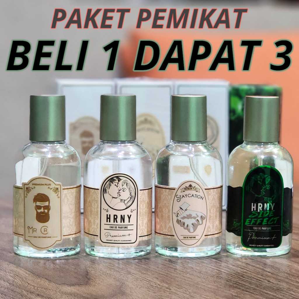 BELI 1 DAPAT 3 PARFUM VIRAL PREMIUM+ MR CRSH HRNY STAYCATION SIDE EFFECT BLACK TAHAN 6 JAM PRIA WANITA EAU DE PARFUME terlaris