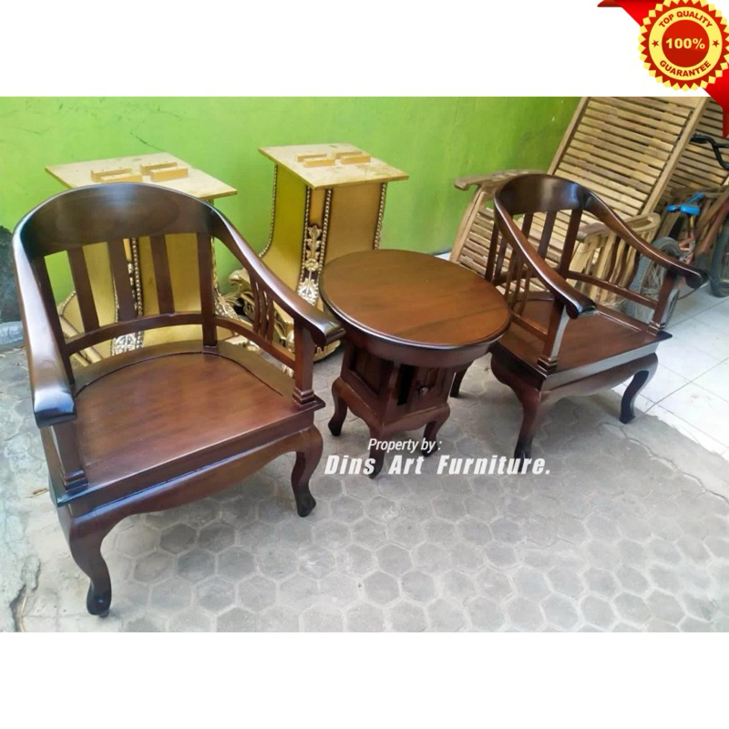 Kursi Teras Betawi Lenong - Chair Lenong Jati - Teras Betawi Jati