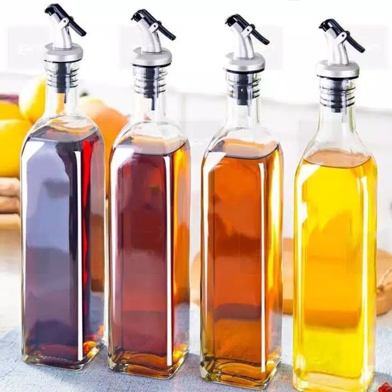 250 ML BOTOL KACA Minyak Goreng Sirup Kecap Cuka Botol Beling Olive Oil Bottle Hijau Premium Tutup E