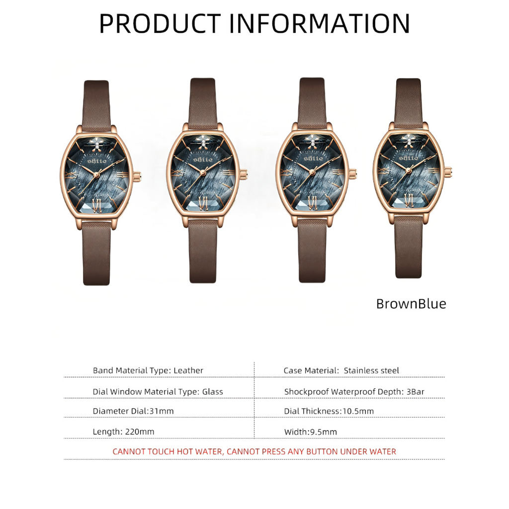 Jam Tangan Wanita Anti Air Kuarsa Antik Kasual Tali Kulit Jam Tahan Air Kuarsa Tali Kulit Jam Tangan