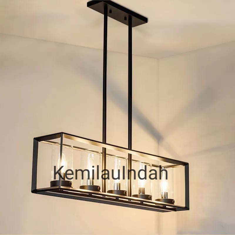 SL9104-5 LAMPU GANTUNG HIAS KACA MINIMALIS MODERN MEJA MAKAN RESTORAN MINI BAR KAMAR TIDUR DEKORASI 