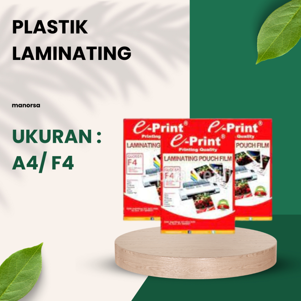 

PLASTIK LAMINATING UKURAN F4 & A4TEBAL 100 MICRON SATUAN LEMBARAN