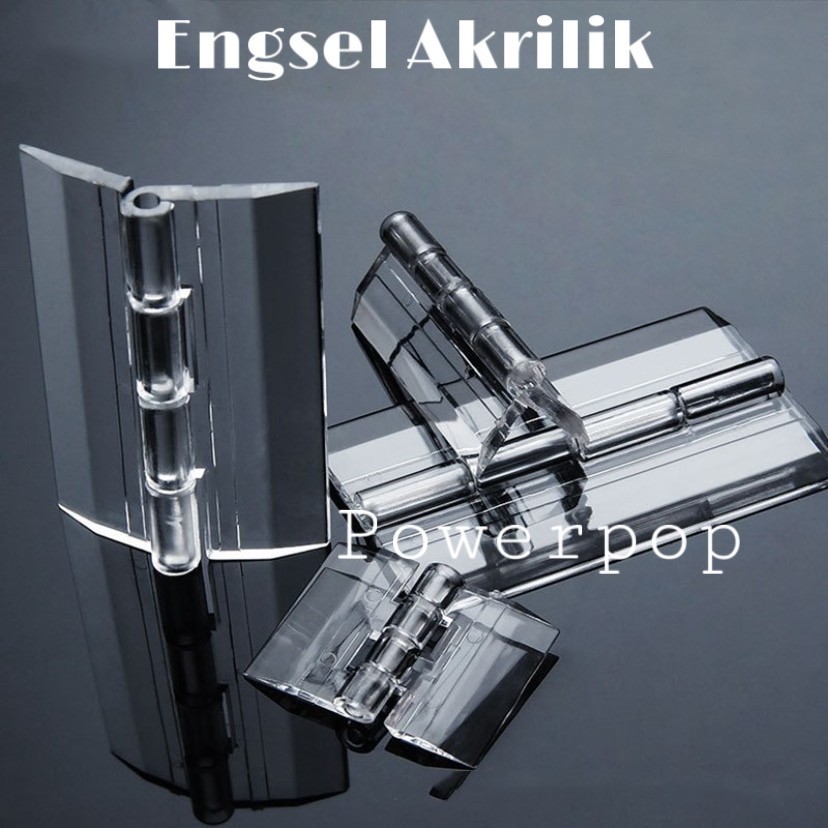 Engsel Akrilik Bening 2.5cm 3cm 6.5cm / Acrylic engsel